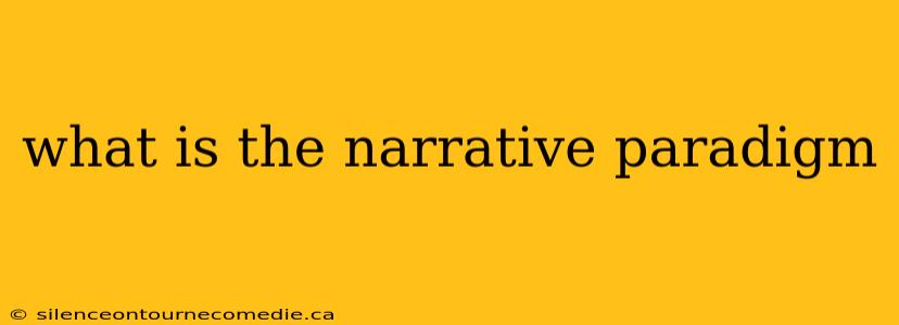 what is the narrative paradigm