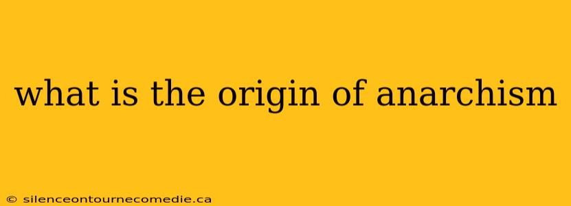 what is the origin of anarchism