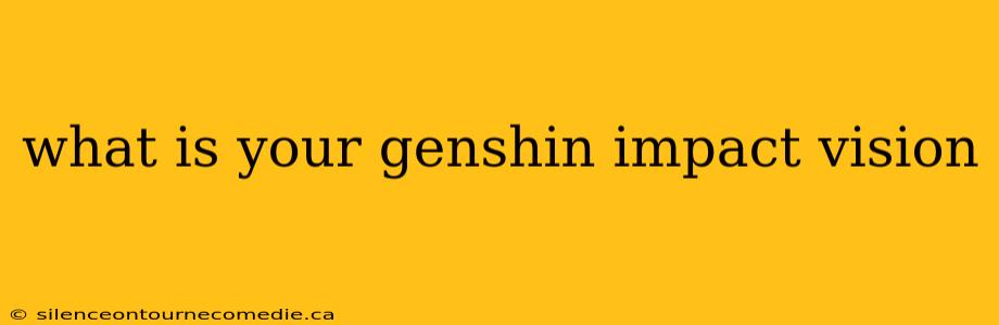 what is your genshin impact vision