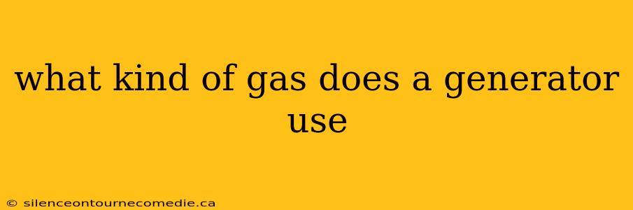 what kind of gas does a generator use