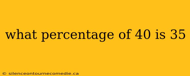 what percentage of 40 is 35