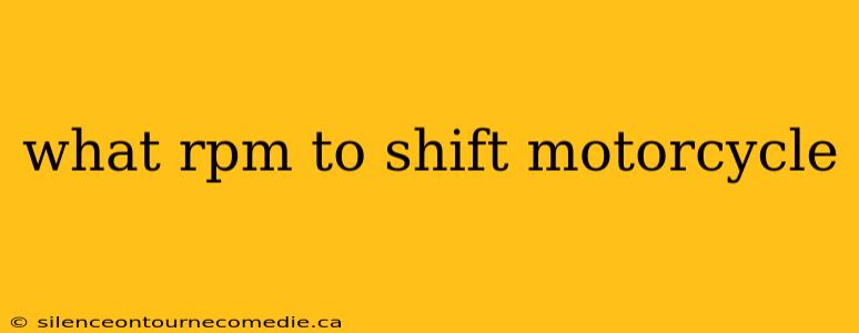 what rpm to shift motorcycle