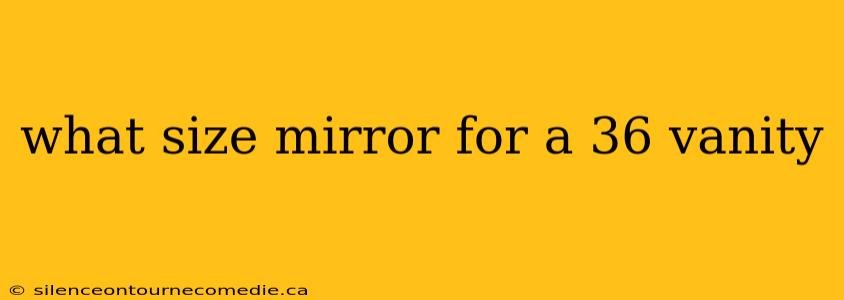 what size mirror for a 36 vanity