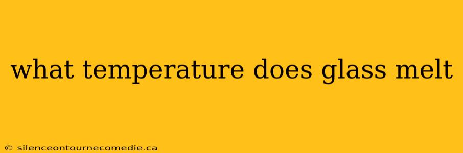 what temperature does glass melt