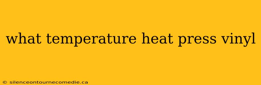 what temperature heat press vinyl