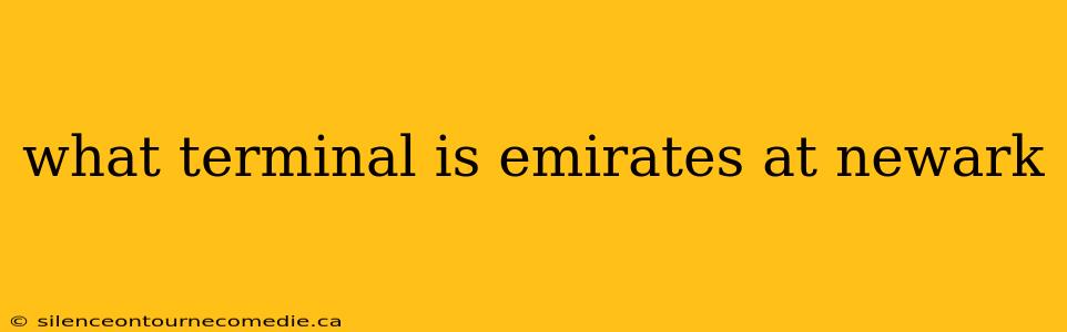 what terminal is emirates at newark