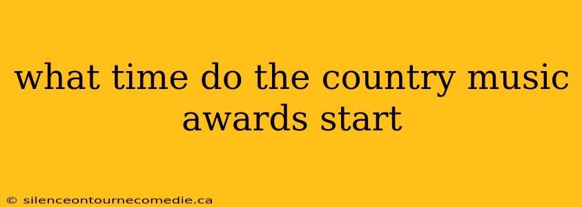 what time do the country music awards start