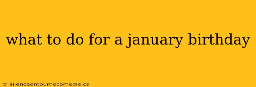 what to do for a january birthday