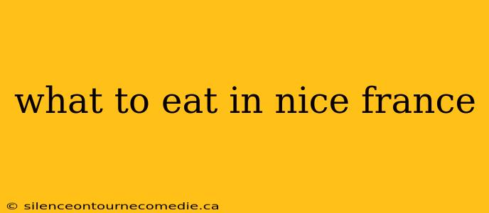 what to eat in nice france