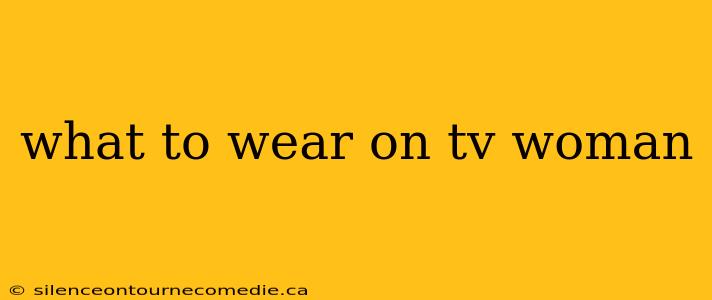 what to wear on tv woman