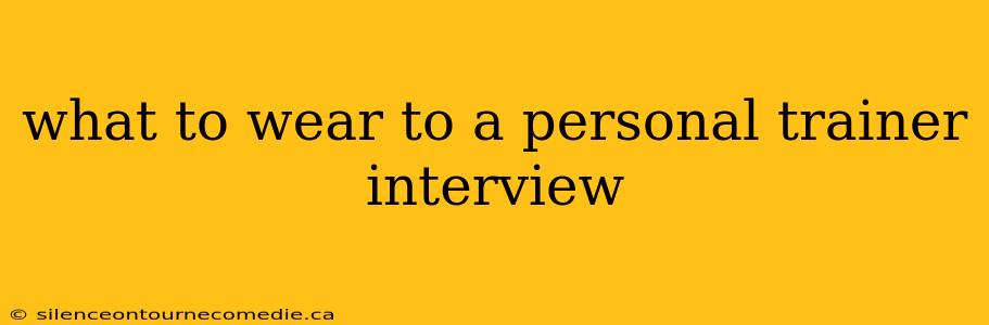 what to wear to a personal trainer interview