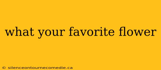 what your favorite flower