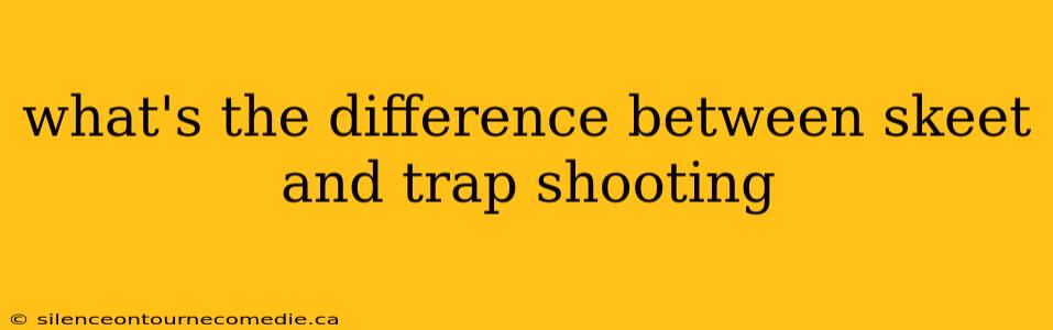 what's the difference between skeet and trap shooting