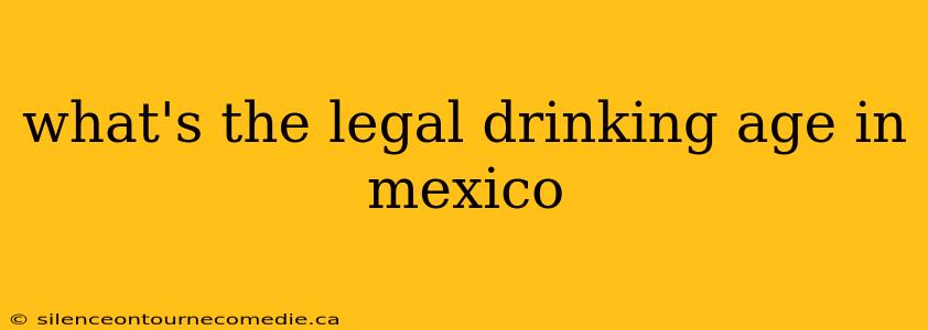 what's the legal drinking age in mexico