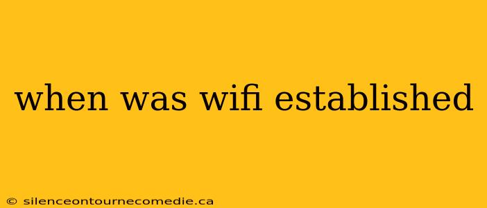 when was wifi established
