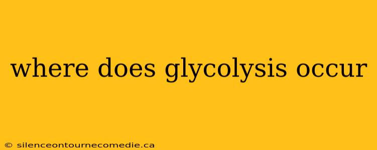 where does glycolysis occur