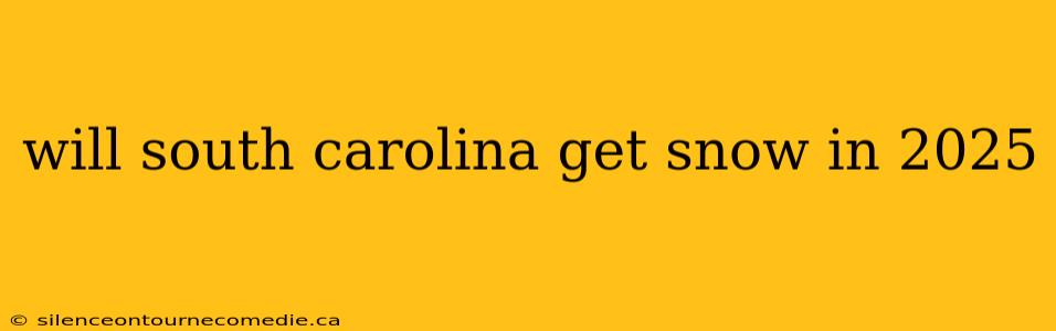 will south carolina get snow in 2025