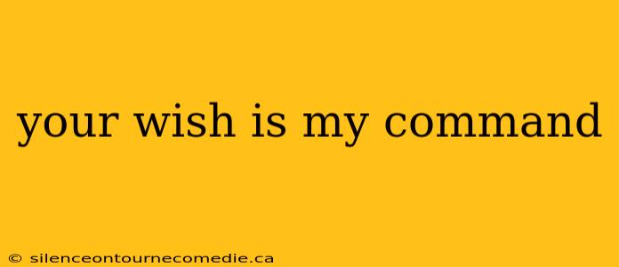 your wish is my command